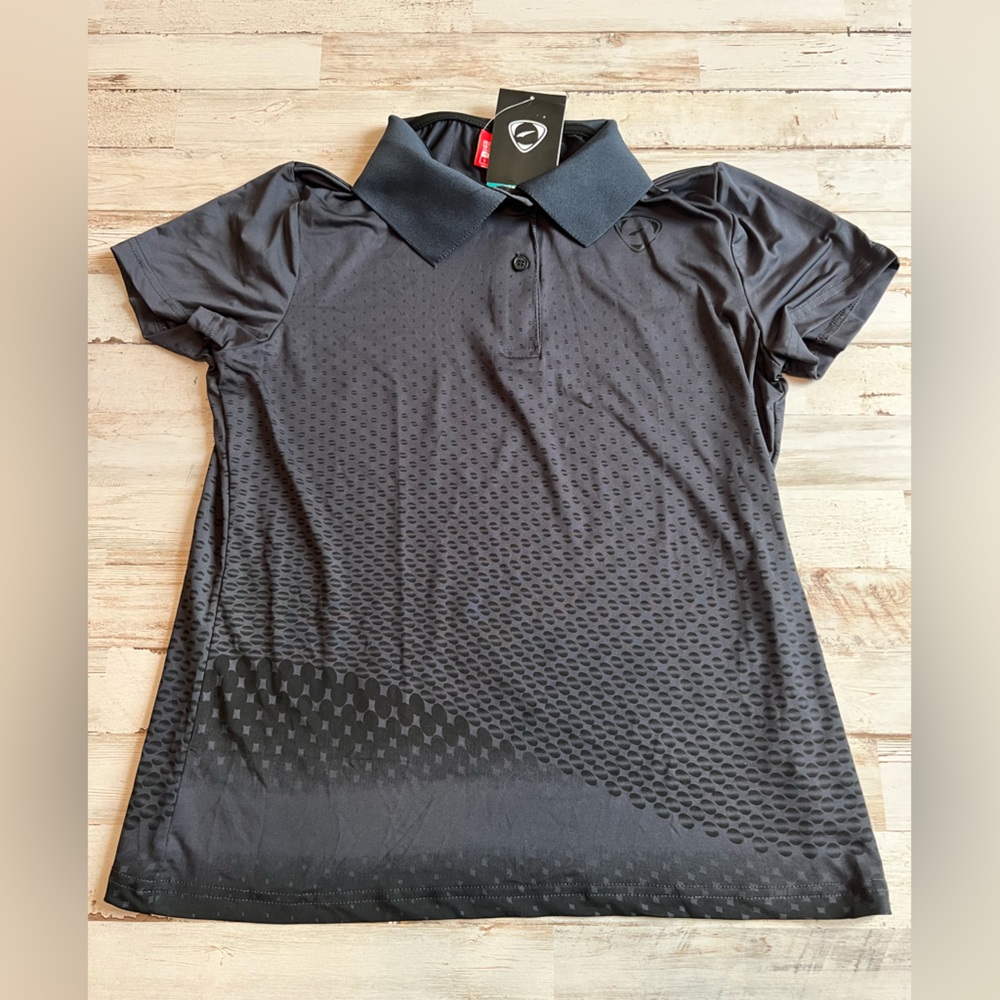 Women black dry fit polo from Amazon. Size S. Never worn with tags.